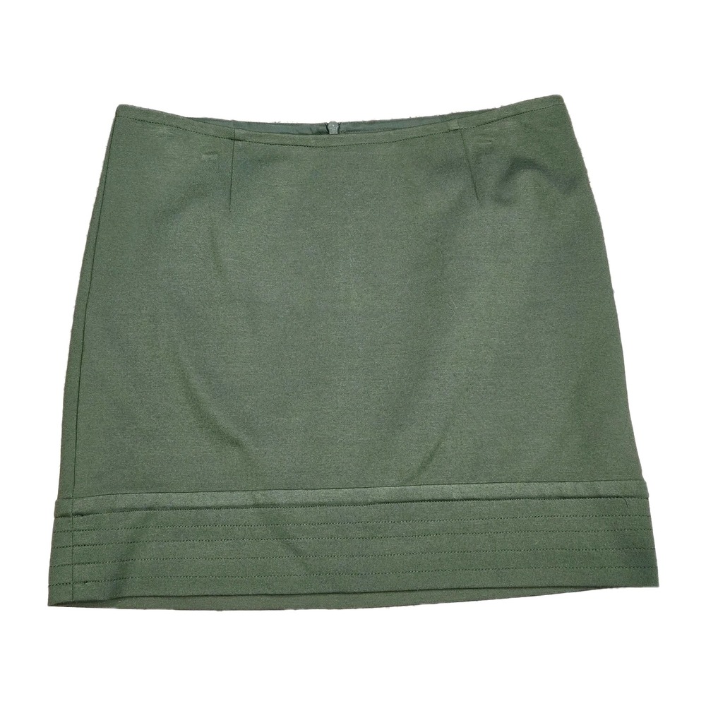 Trina Turk Los Angeles A Line Mini Skirt Lined Olive Green Size 4 x 16" NWOT